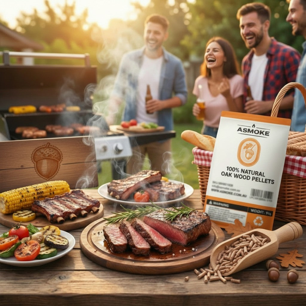 Oak Wood BBQ Pellets for Smoker & Grill (9kg / 20lbs)