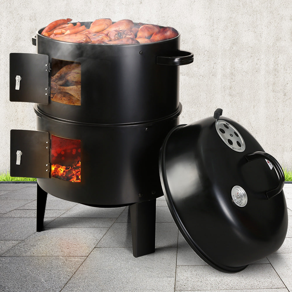 3-in-1 Charcoal BBQ Smoker