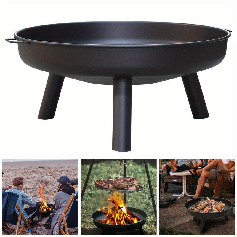 Fire Pit Bowl with Handles & Legs