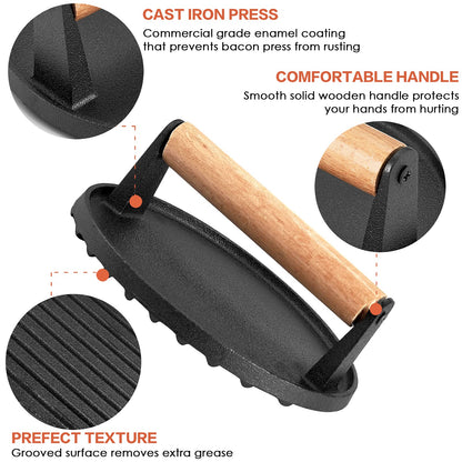 Cast Iron Burger Press - Round