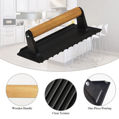 Cast Iron Burger Press - Rectangular