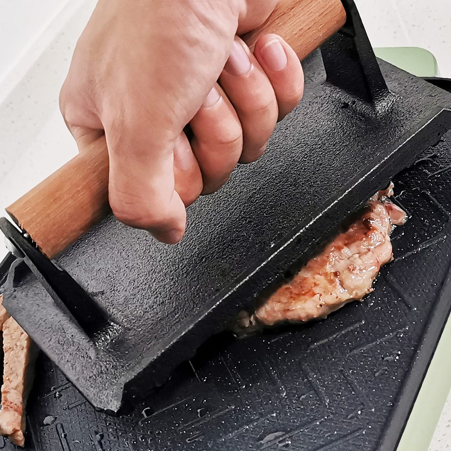 Cast Iron Burger Press - Rectangular