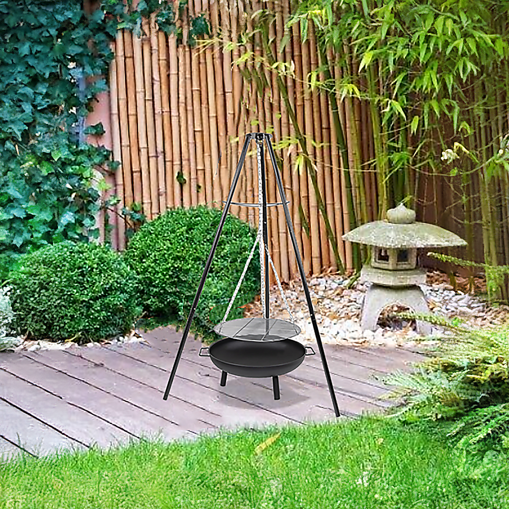 Tripod Fire Pit BBQ with Adjustable Grill