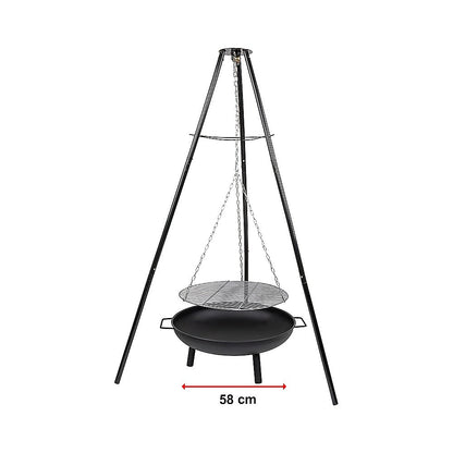 Tripod Fire Pit BBQ with Adjustable Grill