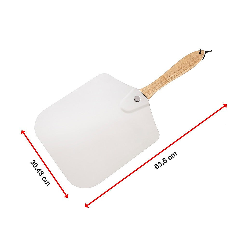 Metal Pizza Peel with Foldable Wooden Handle