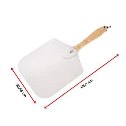 Metal Pizza Peel with Foldable Wooden Handle