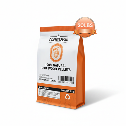 Oak Wood BBQ Pellets for Smoker & Grill (9kg / 20lbs)