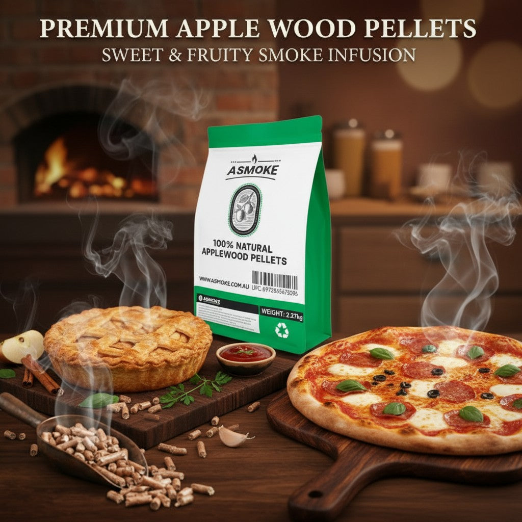 Apple Wood BBQ Smoker Pellets (2.27kg) - Premium Fruit Hardwood for Chicken & Pork