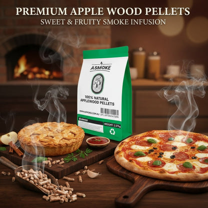 Apple Wood BBQ Smoker Pellets (2.27kg) - Premium Fruit Hardwood for Chicken & Pork