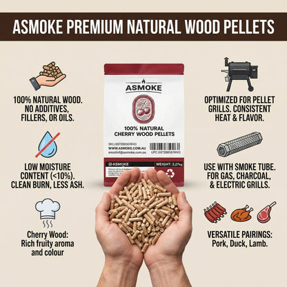 Cherry Wood BBQ Smoker Pellets Bulk Bundle (8 x 2.27kg Bags)
