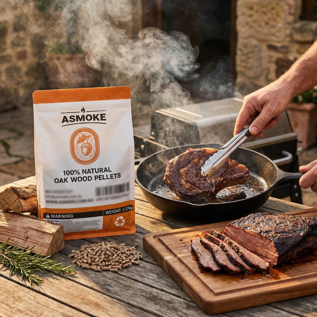 Oak Wood BBQ Smoker Pellets Bulk Bundle (8 x 2.27kg Bags)