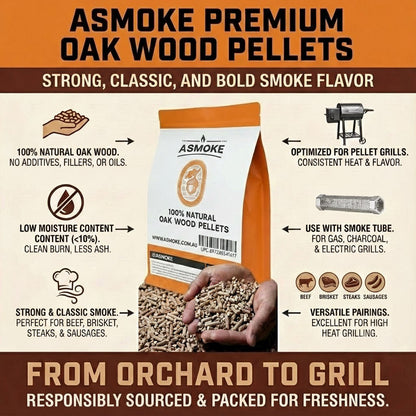Oak Wood BBQ Smoker Pellets Bulk Bundle (8 x 2.27kg Bags)