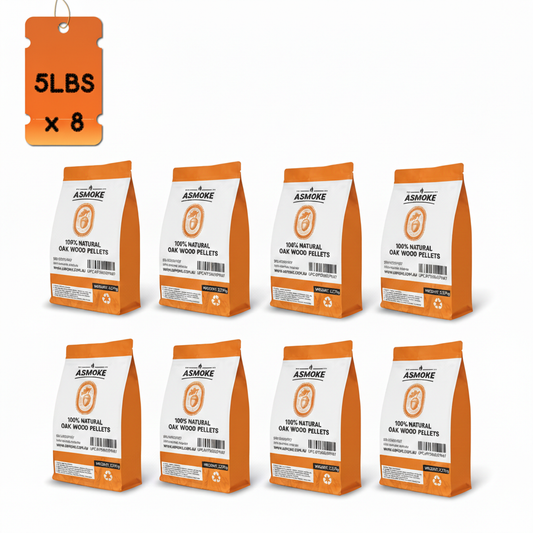 Oak Wood BBQ Smoker Pellets Bulk Bundle (8 x 2.27kg Bags)