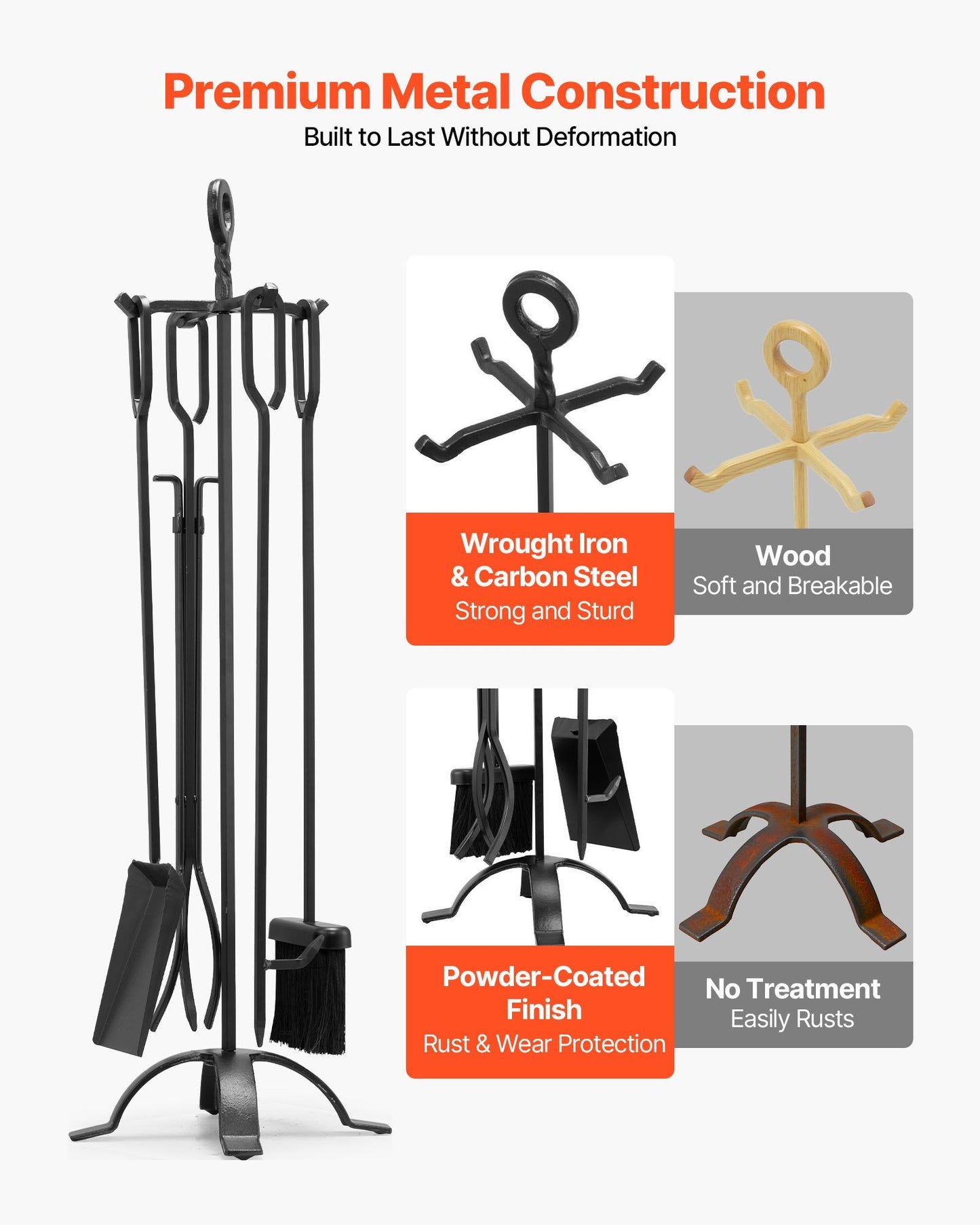 5-Piece Fire Place Tool Set