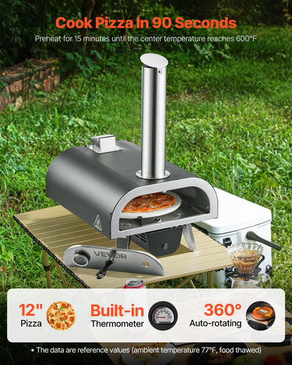 30cm Rotating Pellet Pizza Oven
