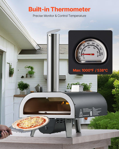 30cm Rotating Pellet Pizza Oven