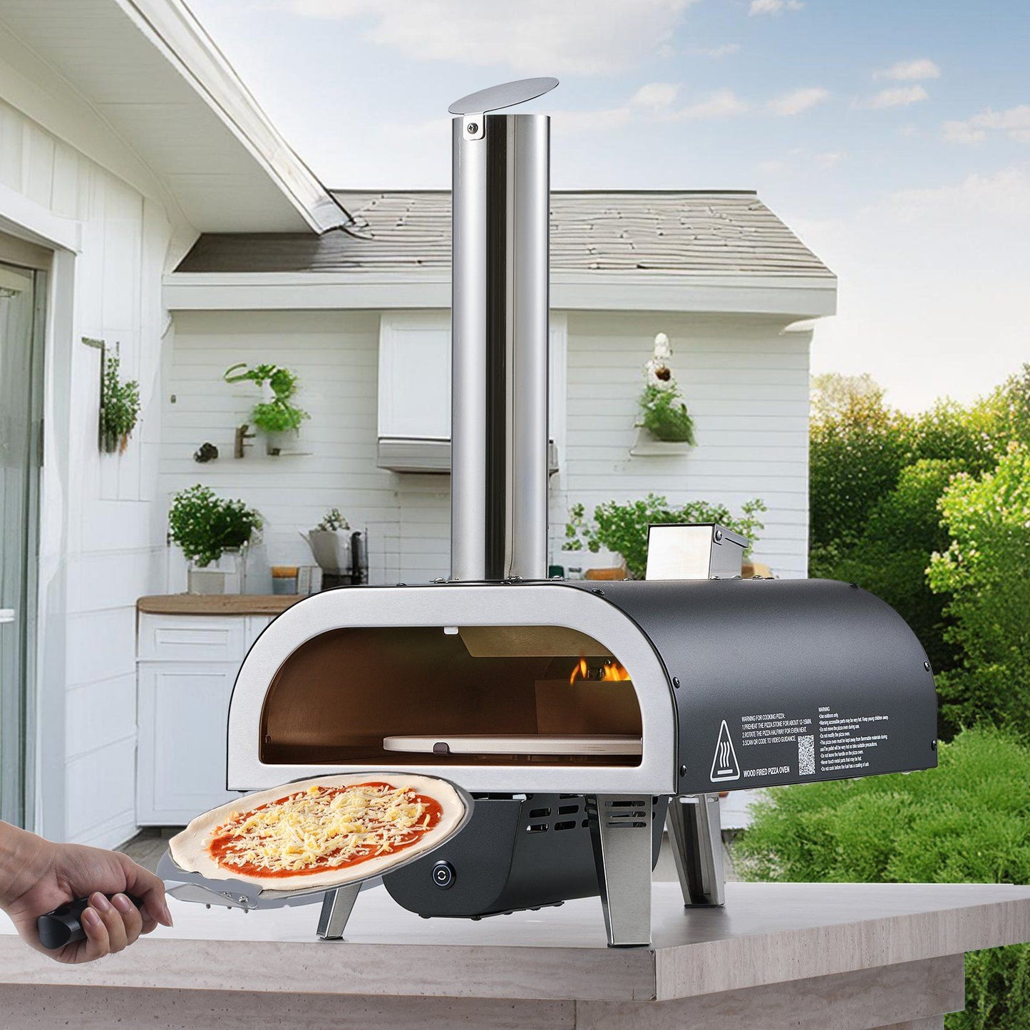 30cm Rotating Pellet Pizza Oven